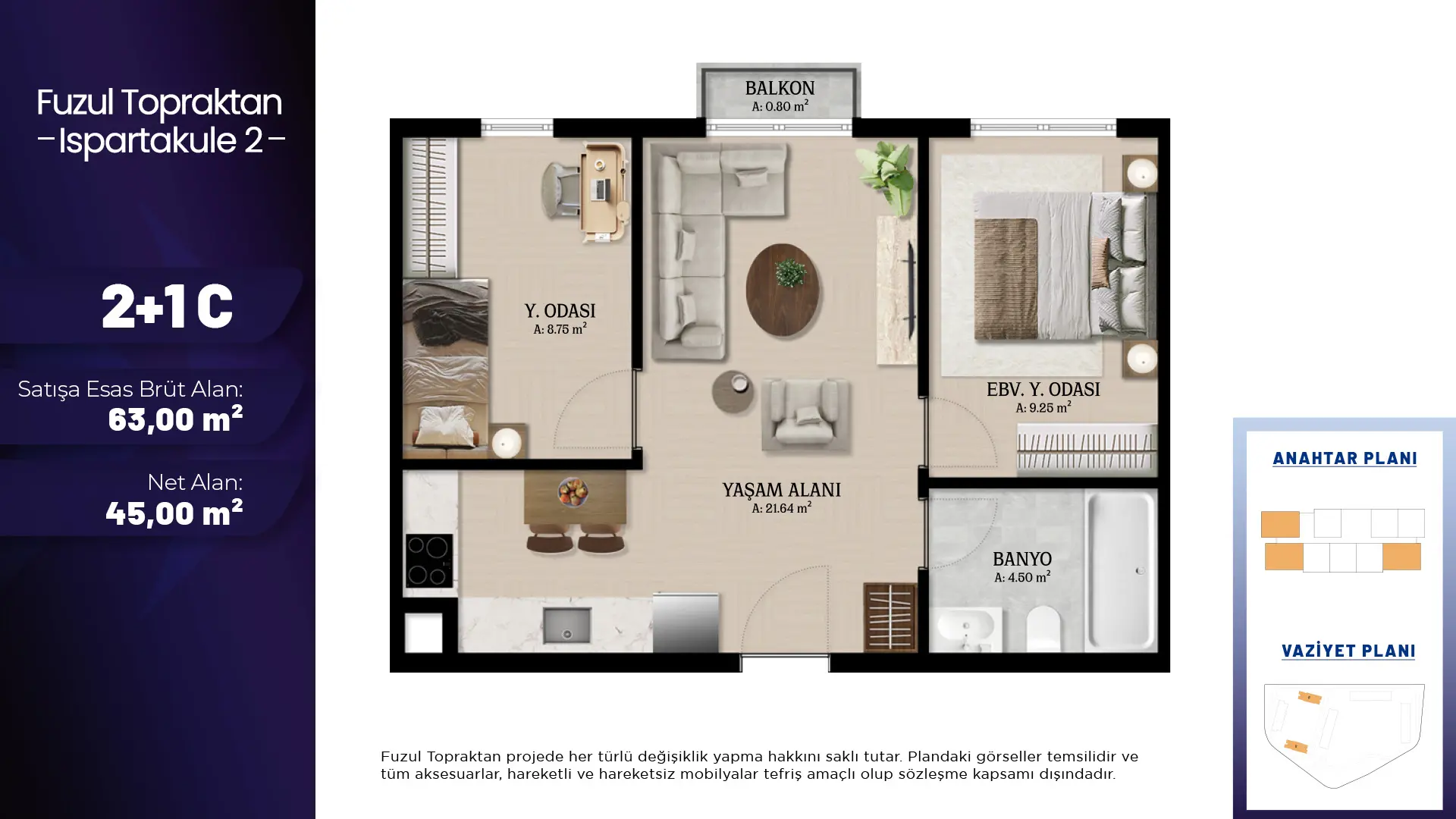 2+1 C Daire Tipi Görseli