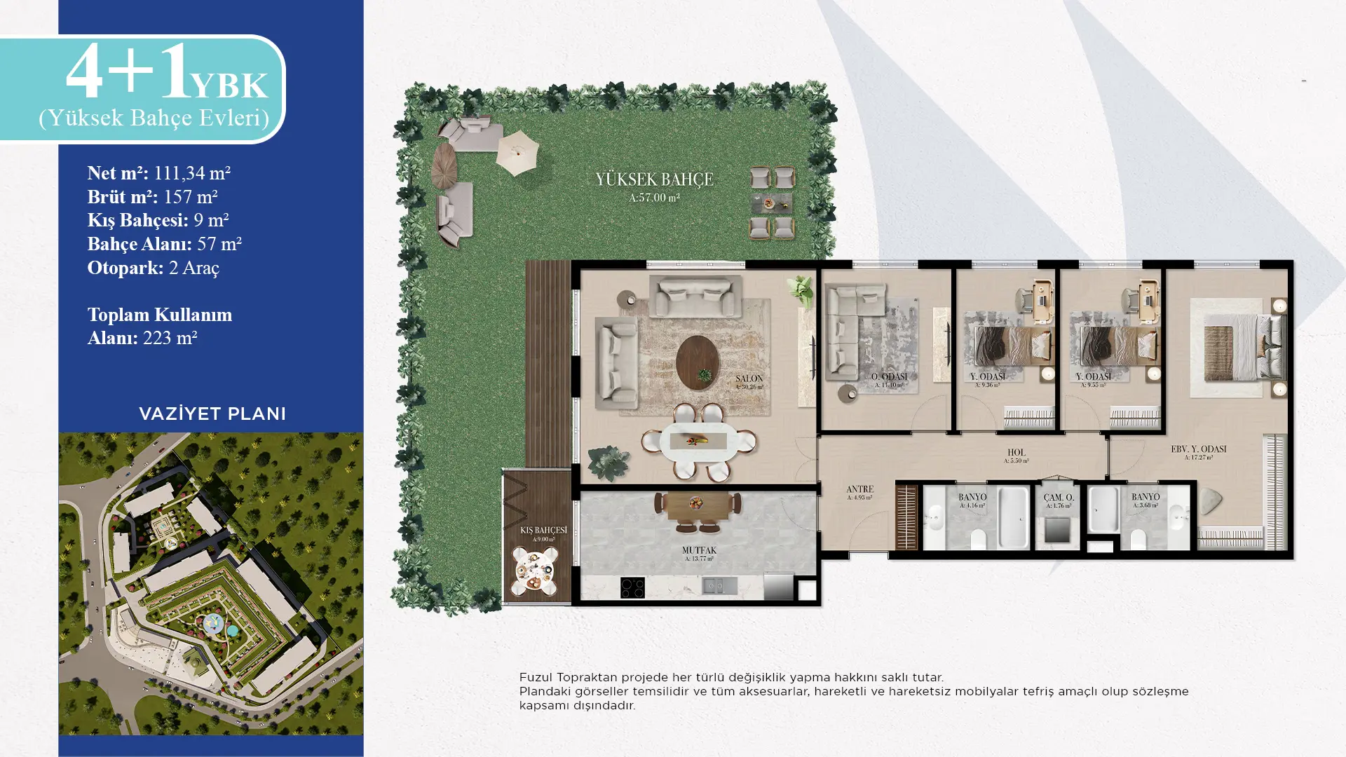 4+1 YBK Daire Tipi Görseli