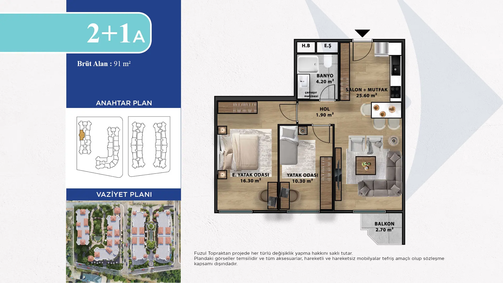 2+1 A Daire Tipi Görseli