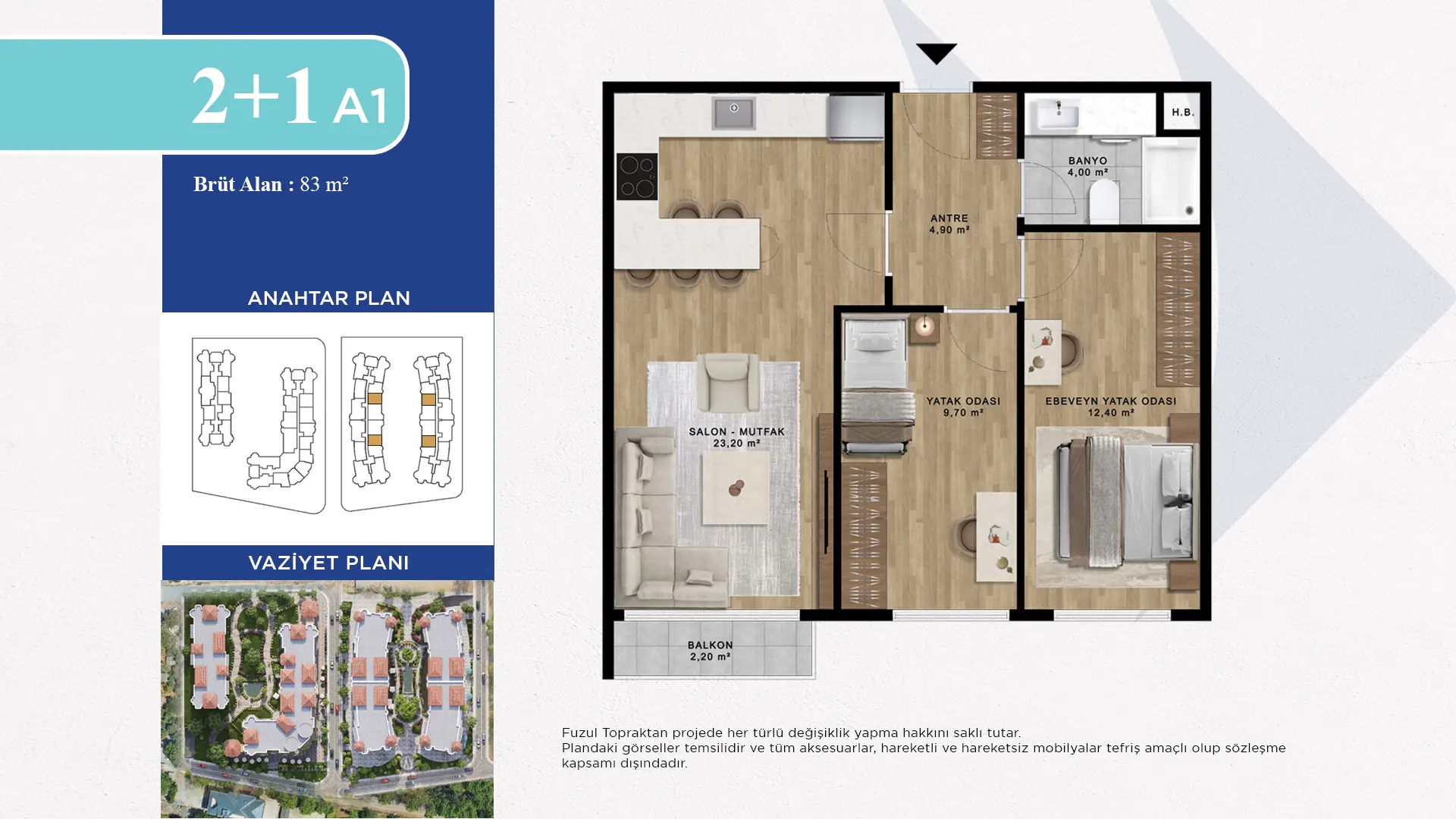2+1 A1 Daire Tipi Görseli