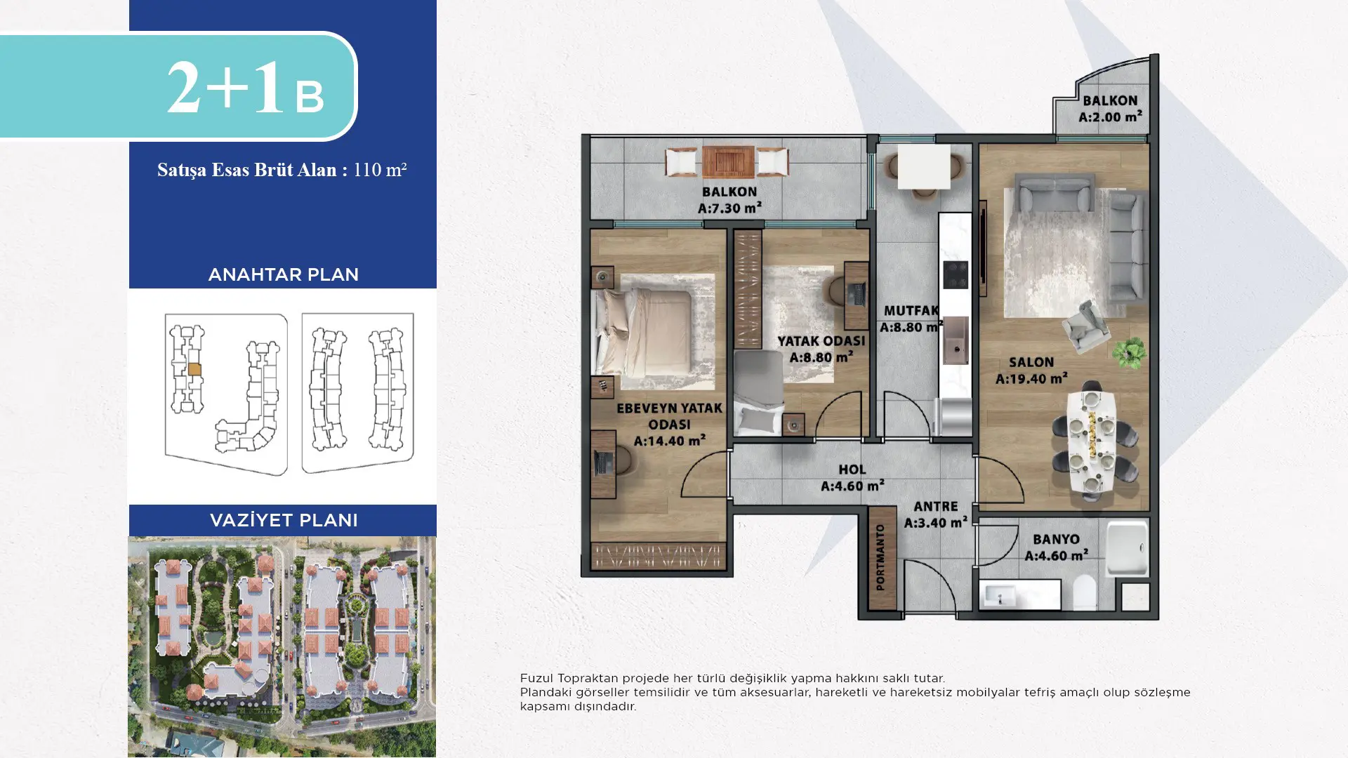2+1 B Daire Tipi Görseli