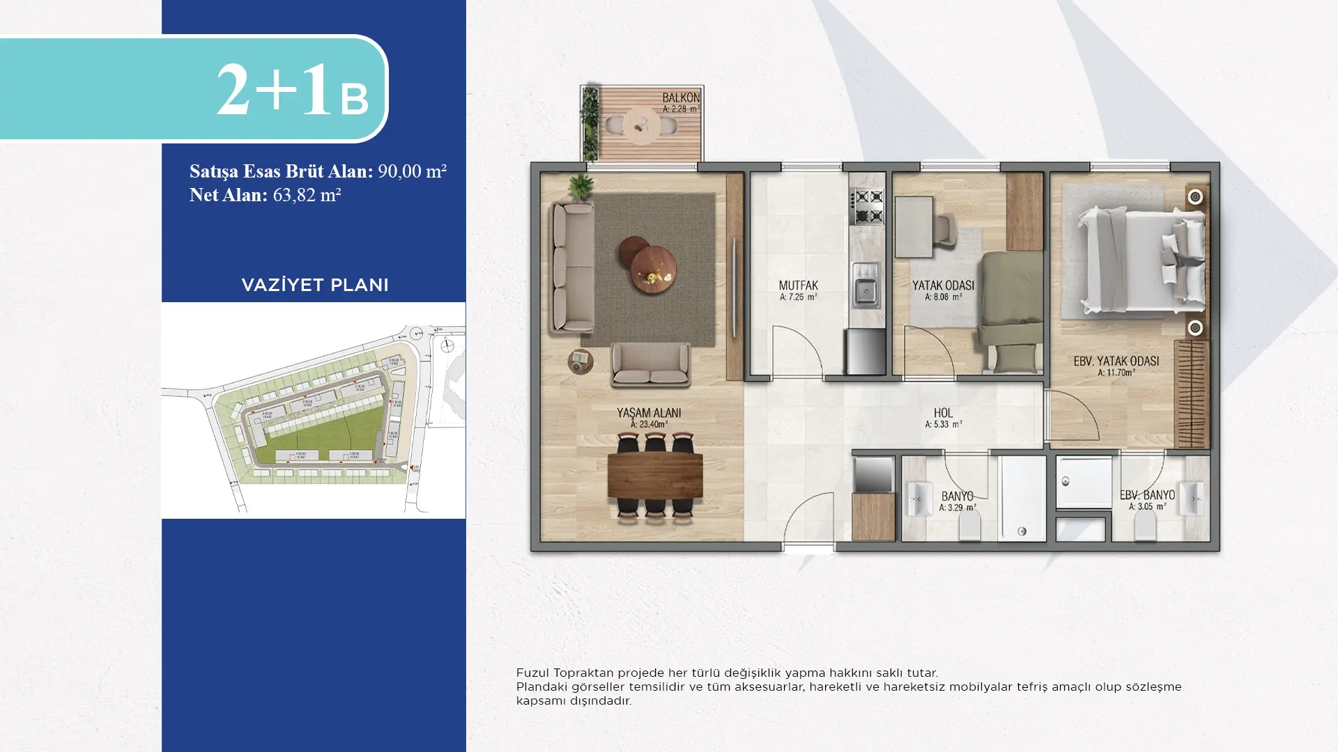 2+1 B Daire Tipi Görseli