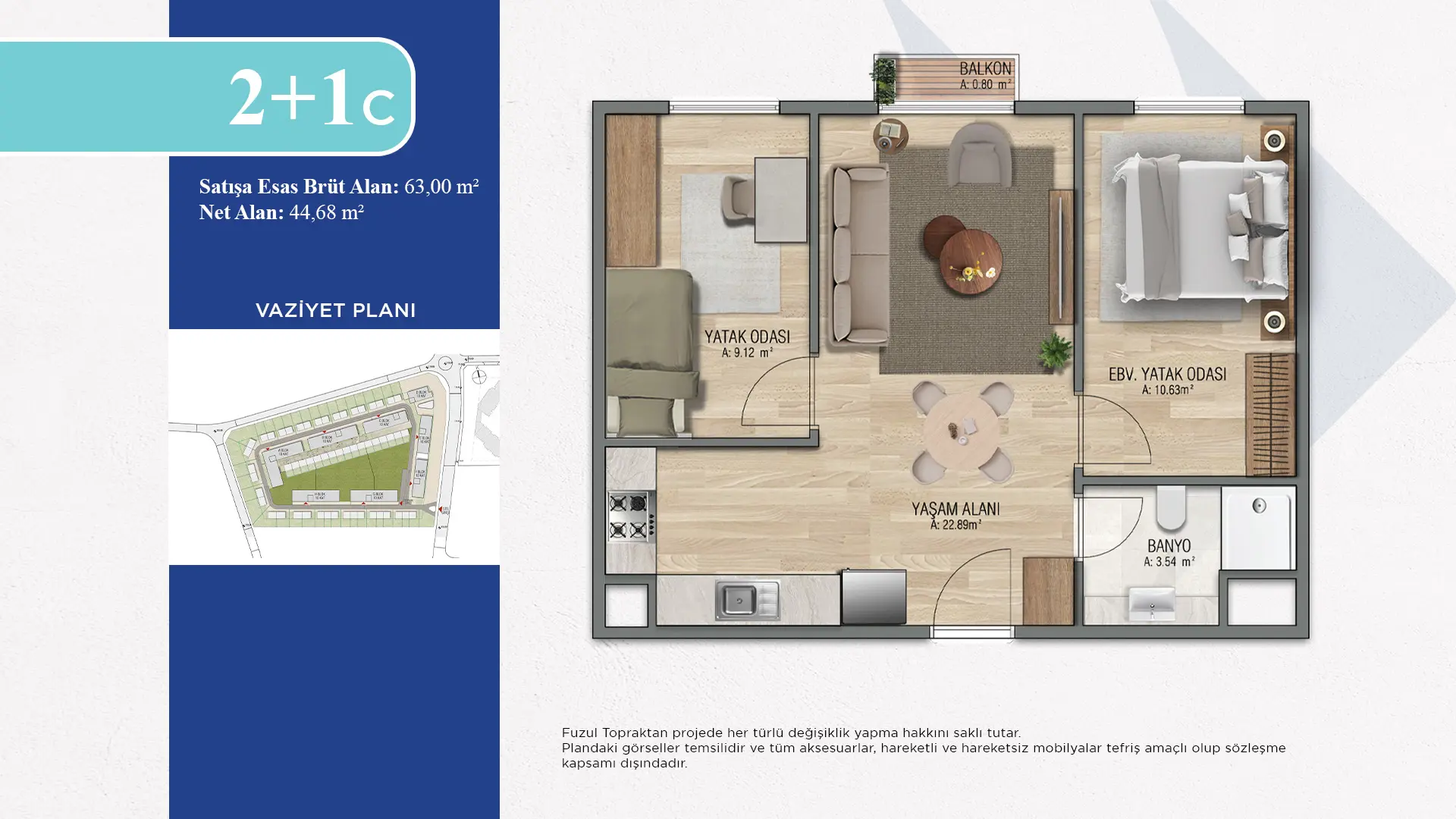 2+1 C Daire Tipi Görseli