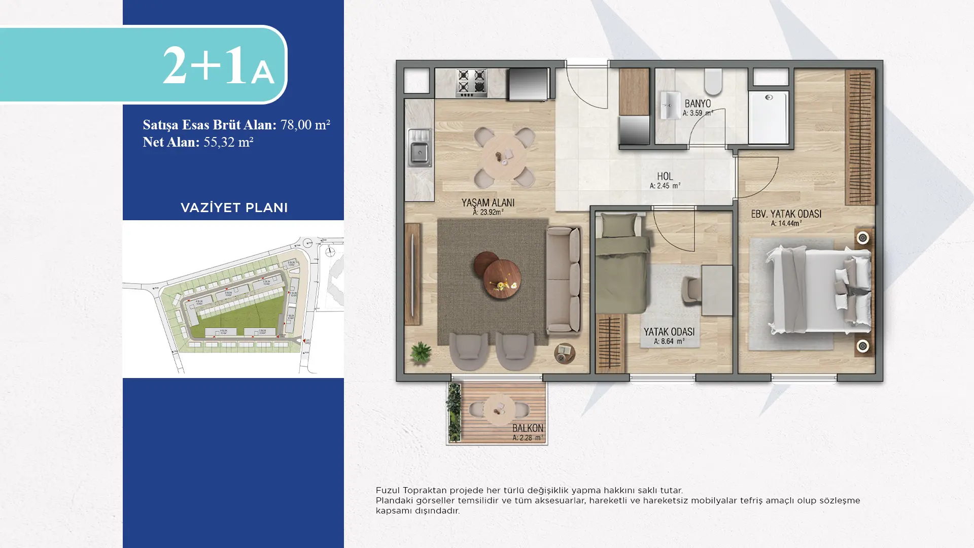 2+1 A Daire Tipi Görseli