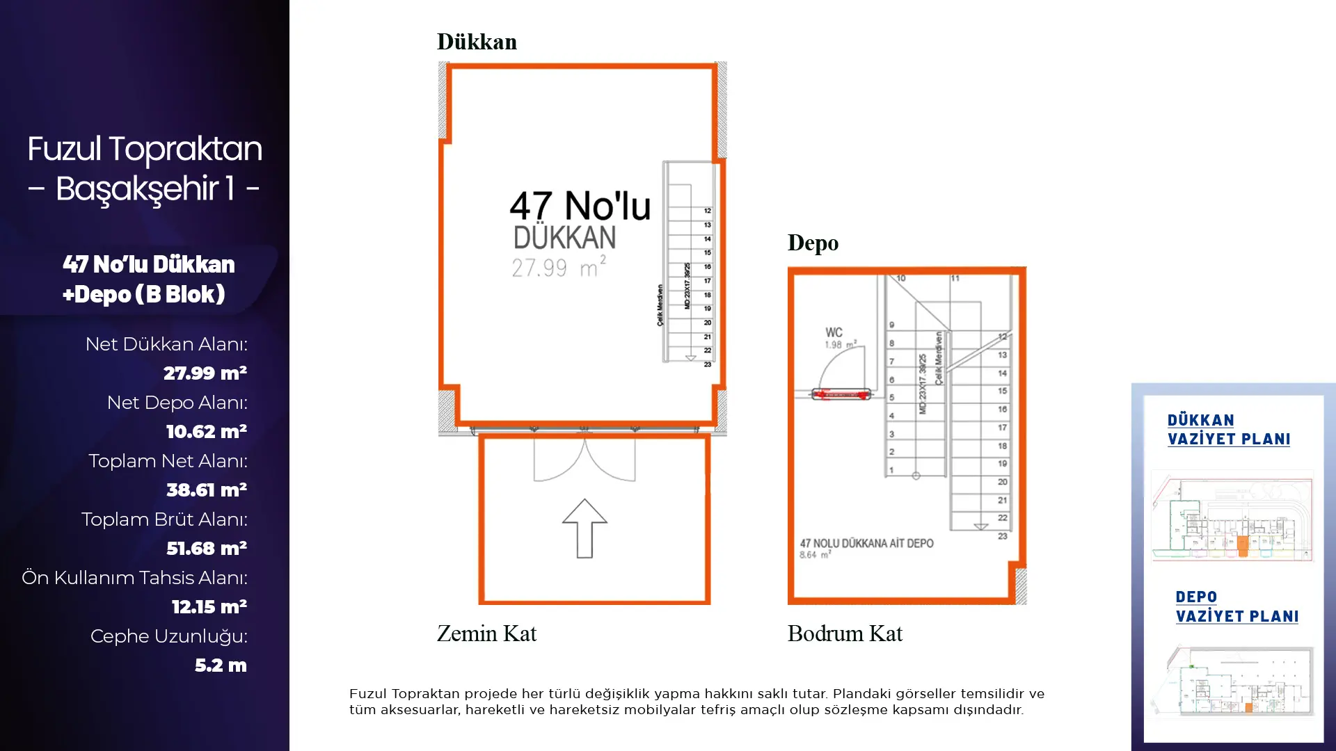 DepoluDükkan_Zemin_47 Daire Tipi Görseli