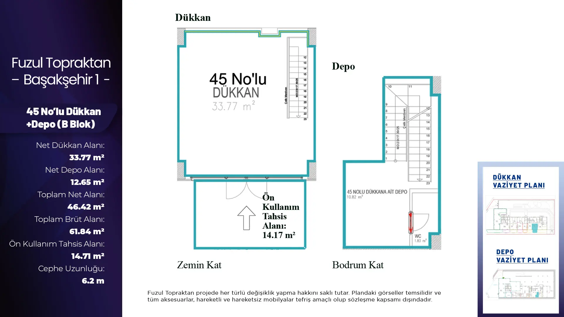 DepoluDükkan_Zemin_45 Daire Tipi Görseli