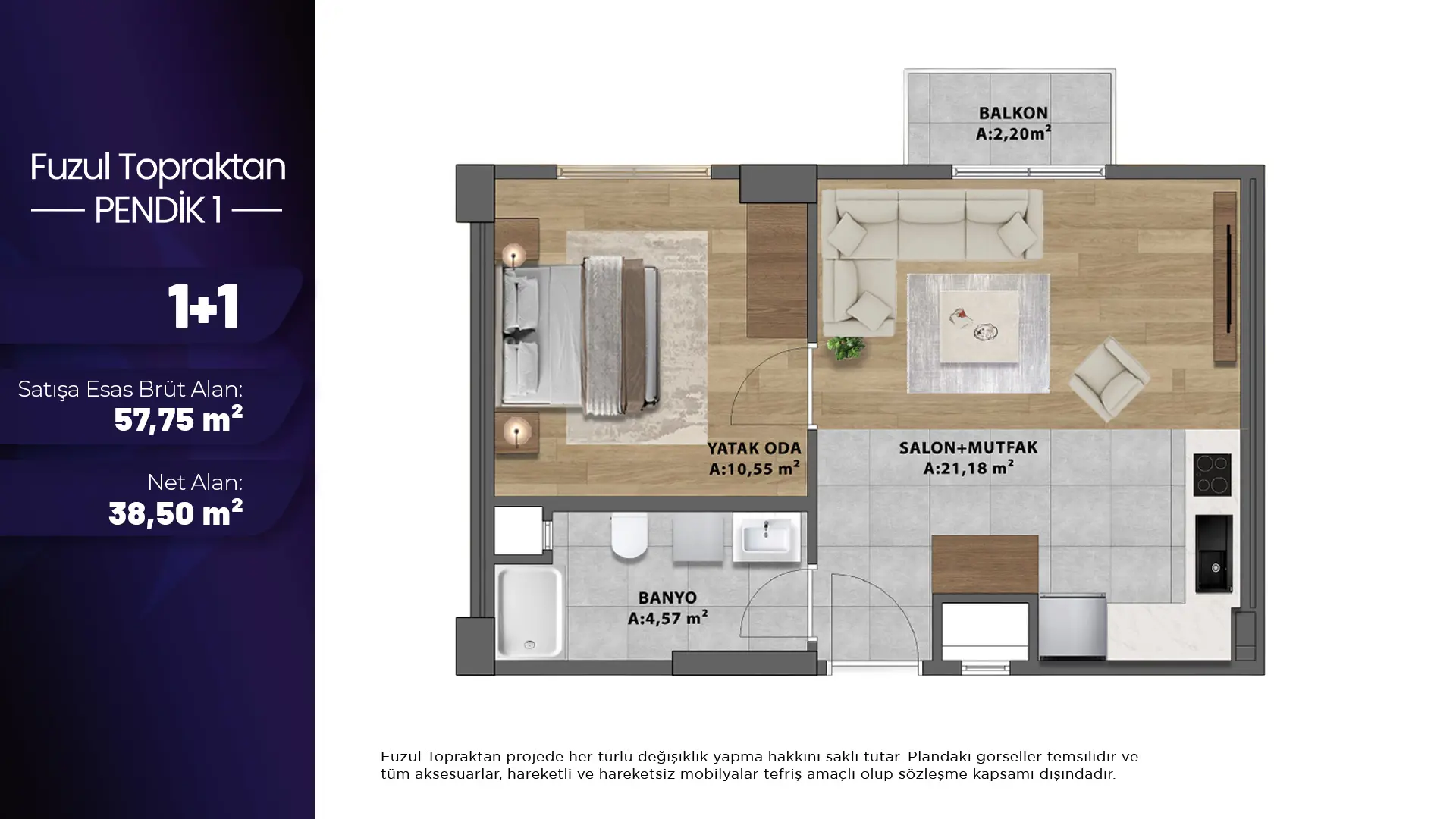 1+1 (B-Blok_Kat7_No.37) Daire Tipi Görseli
