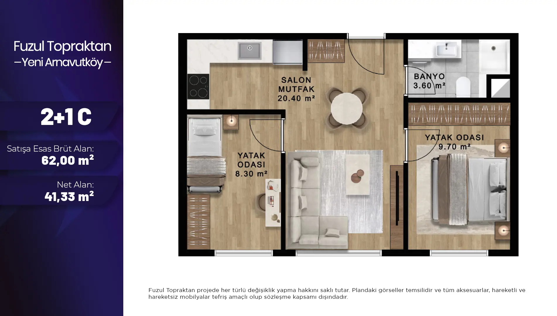 2+1 C Daire Tipi Görseli