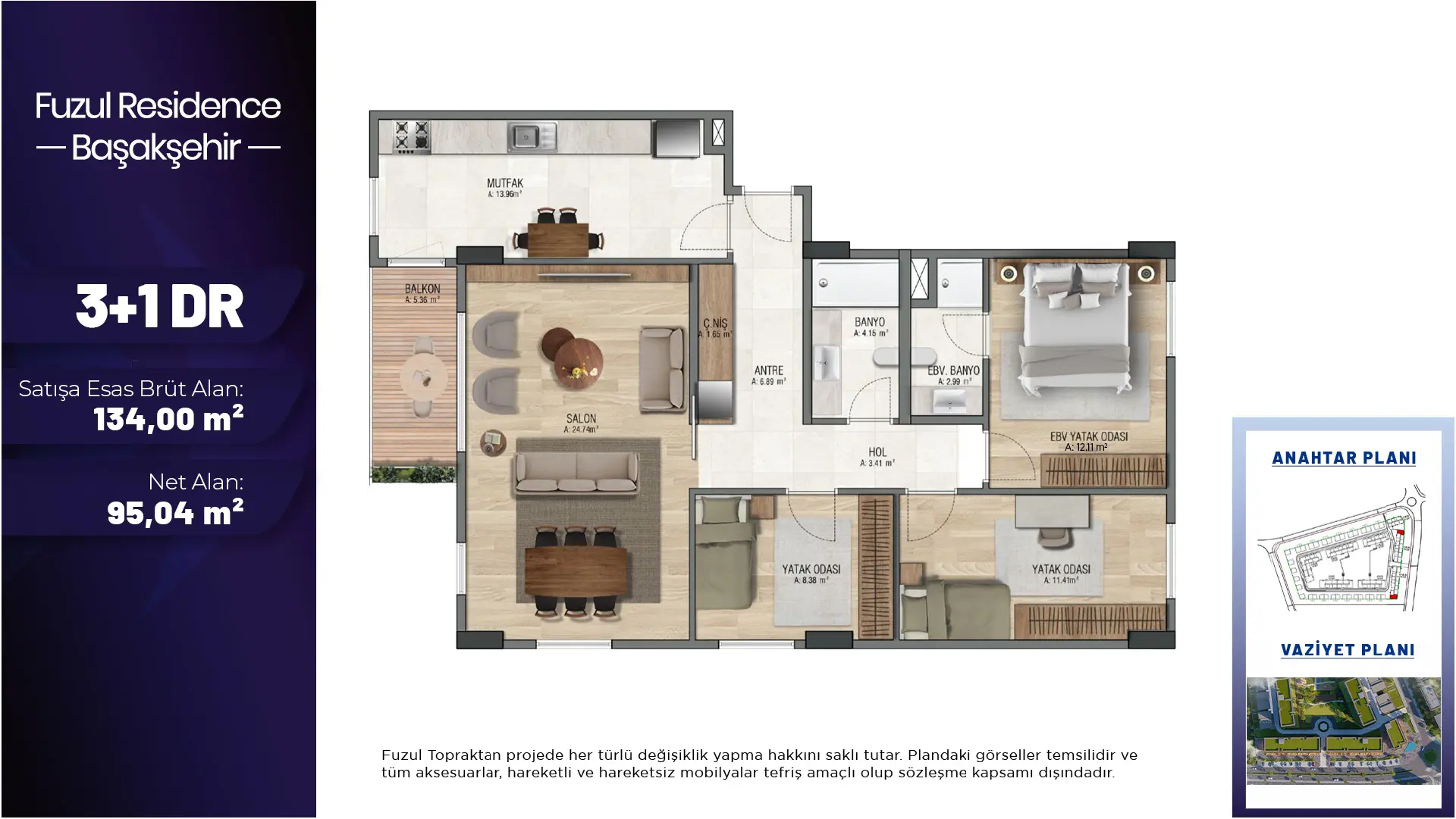 3+1 DR Daire Tipi Görseli