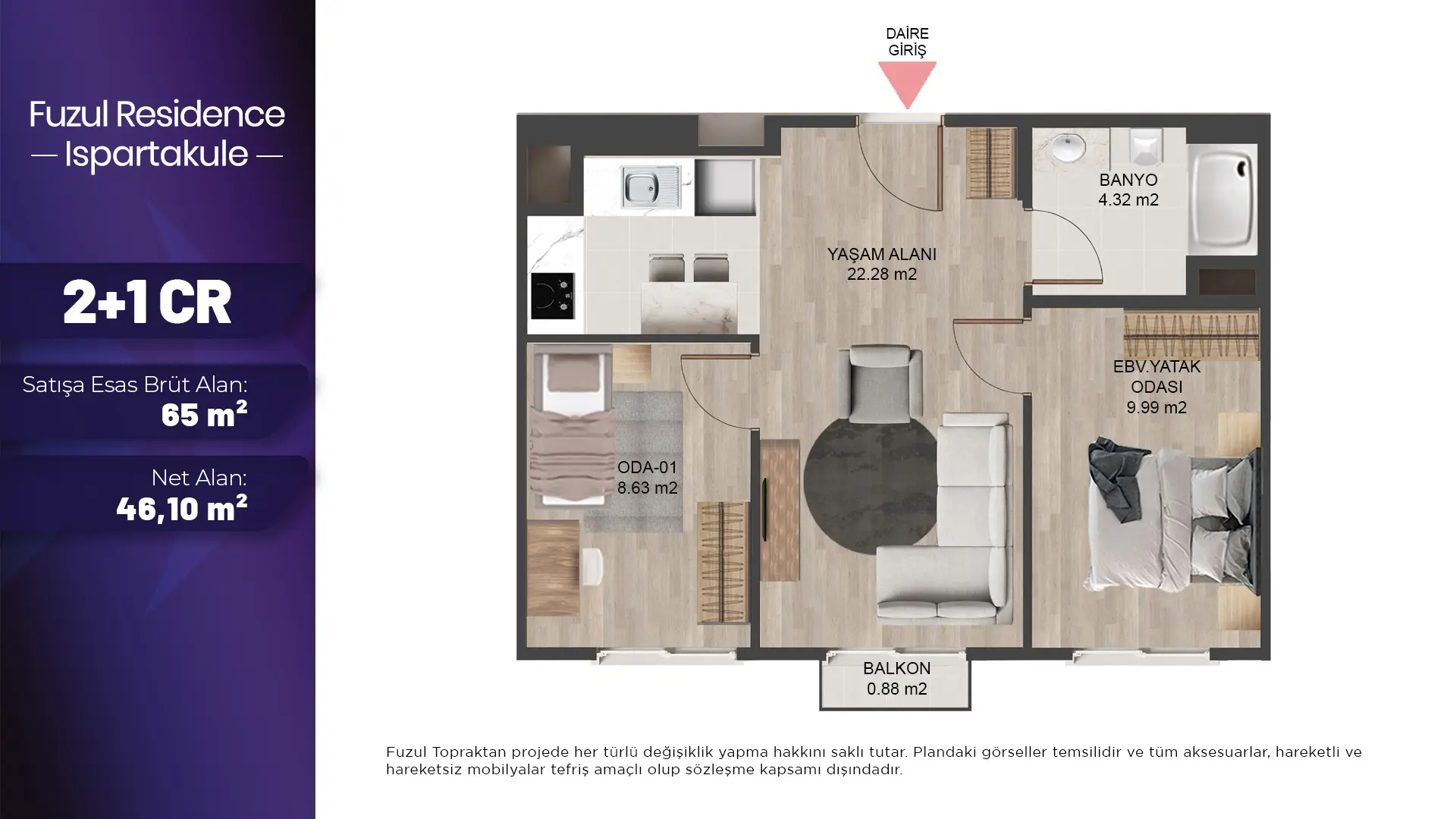 2+1 CR Daire Tipi Görseli
