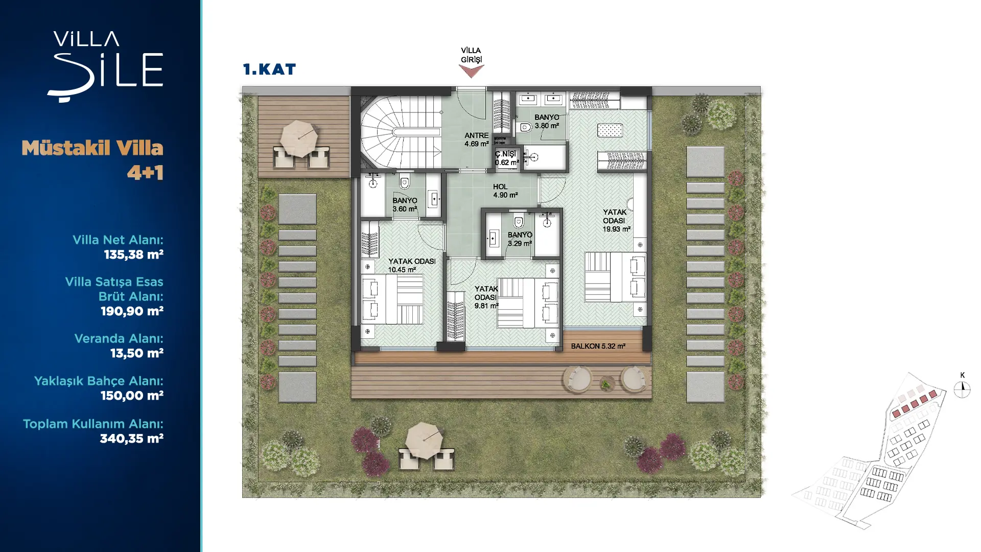 4+1 Müstakil Villa Daire Tipi Görseli